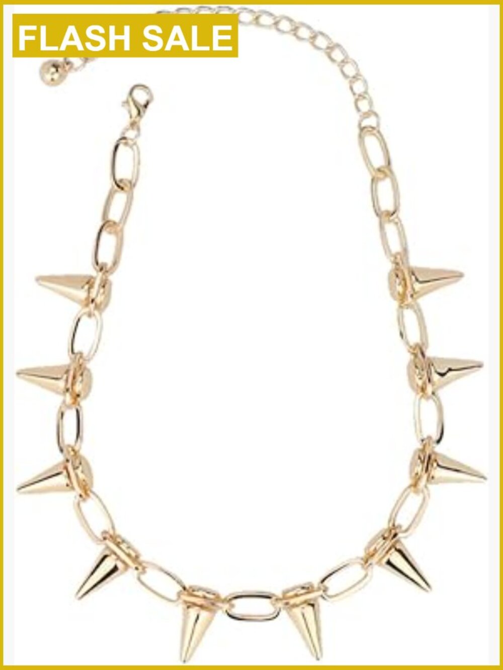 Adjustable Vintage Goth Rivet Spike Choker Necklace Chain Punk Jewelry